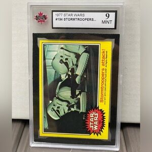 1977 Star Wars #194 StormTroopers Attack KSA 9 FRESHLY GRADED NOT PSA